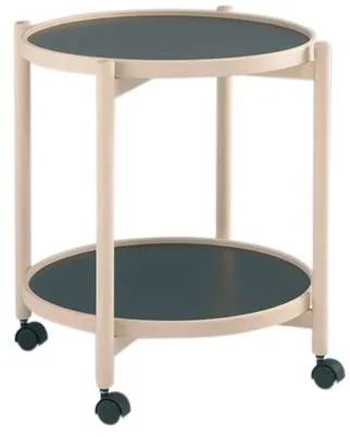 Thomsen Furniture James tarjoiluvaunu - pyökki/melamiini - luonnollinen pyökki - Ø50 cm