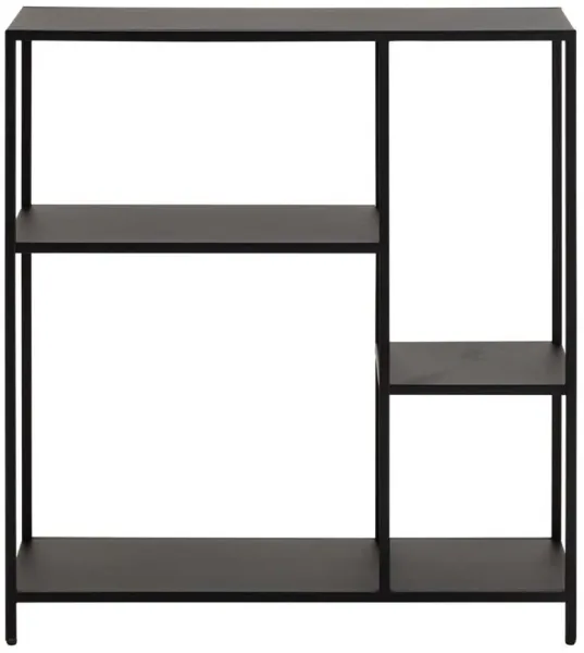 ACT NORDIC Newcastle kirjahylly, 3 hyllyä - musta metalli (K:86cm x79,5cm x 30cm)