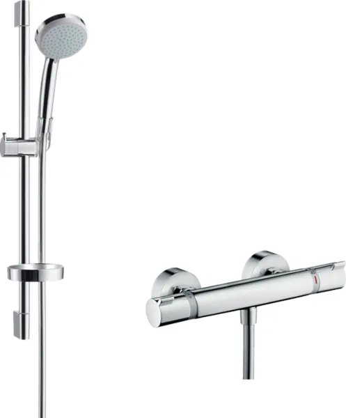 Hansgrohe Croma 100 -suihkusetti Ecostat Comfort -suihkusekoittimella, kromi