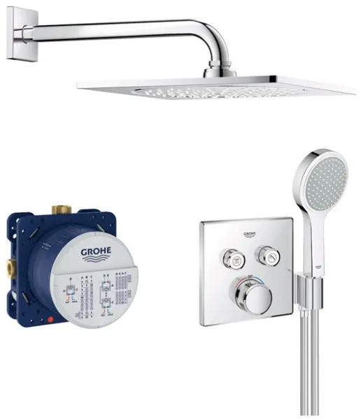 Grohe Grohtherm SmartControl -suihkusetti yläsuihkulla, kromi