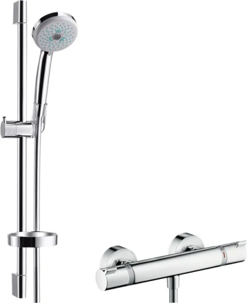 Hansgrohe Croma 100 -suihkusetti Ecostat Comfort -suihkusekoittimella, kromi