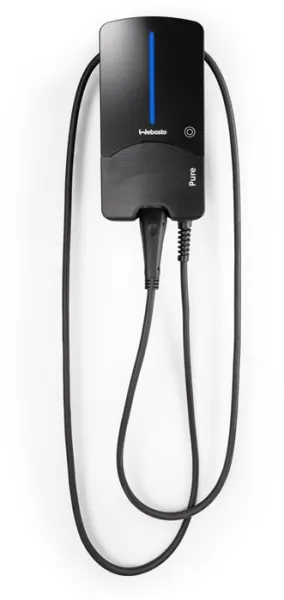 Webasto Pure Latauslaatikko 11 kW Tyyppi 2 Black Edition 4,5 m kaapelilla - Integroitu RCD-DD tasavirtasuojausrele