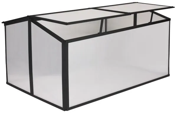 Musta minikasvihuone 120x80x57cm