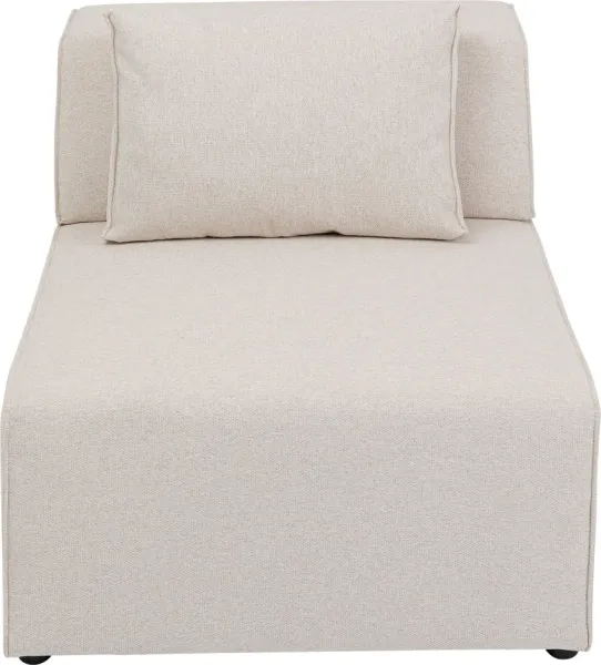 KARE DESIGN Infinity 2-istuttava Elements Cream -moduuli, 80 cm - kermanvärinen polyesteri ja polypropeeni