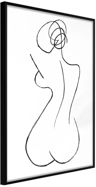 ARTGEIST Juliste kehyksellä - Hourglass Kulta passepartout'n kanssa 20x30