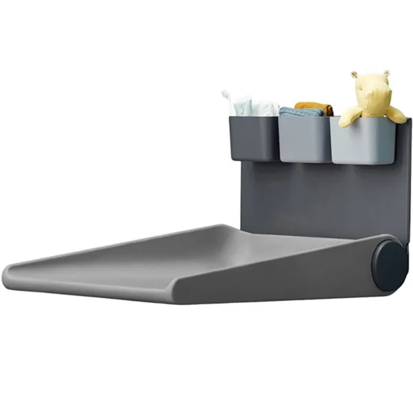 Leander Wally Seinälle Asennettava Hoitopöytä Dusty Grey