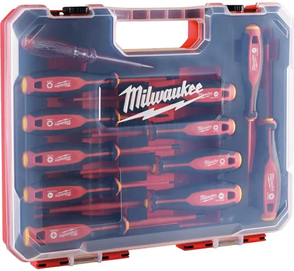 Milwaukee VDE-ruuvimeisselisarja, 12 osaa