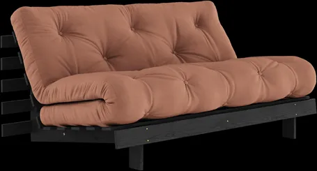 Karup Design Roots Vuodesohva Roots-patjalla 160x200 Clay Brown/Musta lakattu
