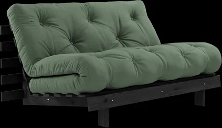 Karup Design Roots Vuodesohva Roots Patjalla 140x200 Oliivinvihreä/Mustalakattu