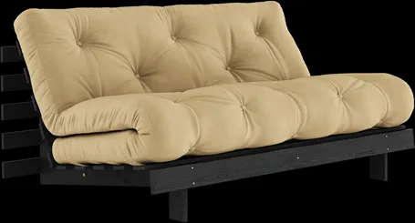 Karup Design Roots Vuodesohva Roots-patjalla 160x200 Wheat Beige/Musta lakattu